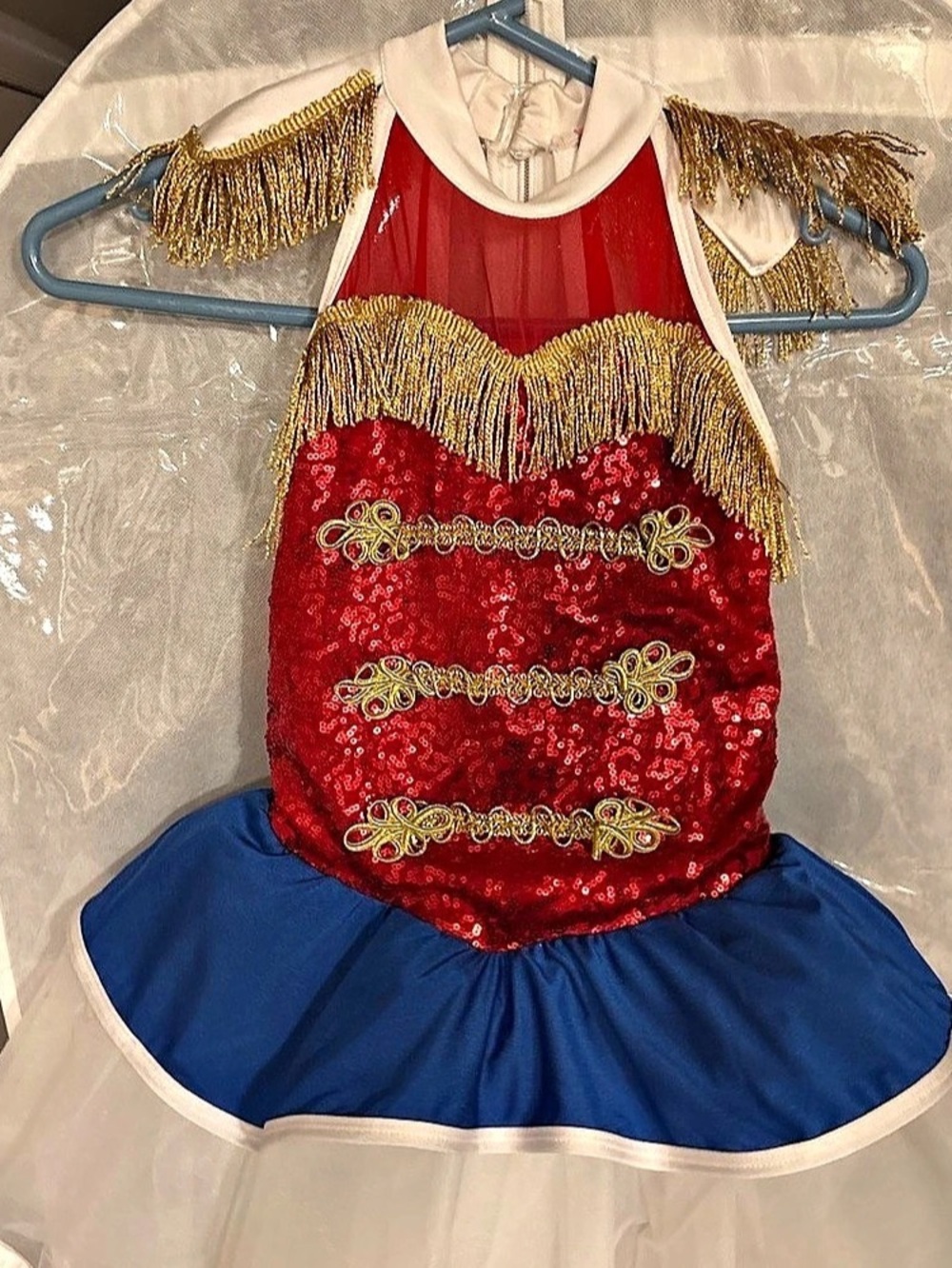 Revolution Dancewear Theater Costume Red & Blue Girls MC Like New